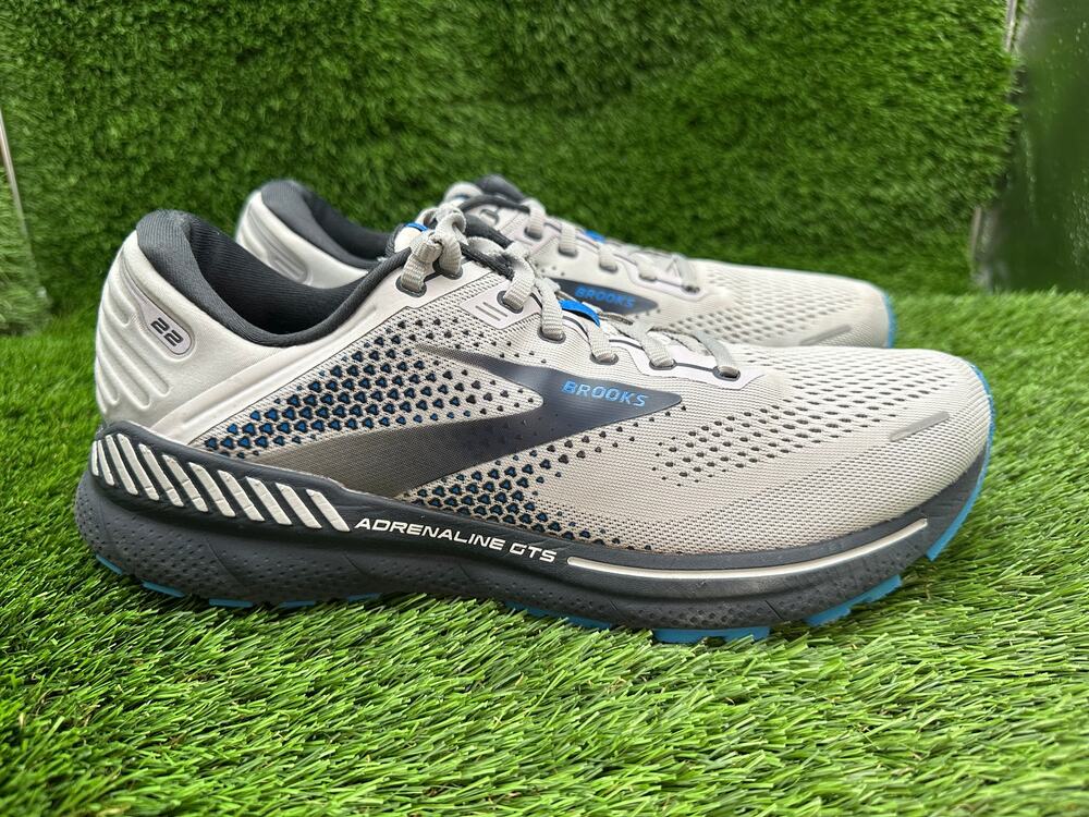 Brooks Adrenaline GTS 22 1103661D023 Athletic Sneaker Men's 10.5D Gray Mesh Gym